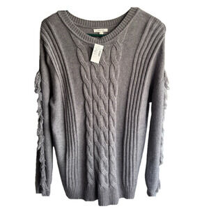 NWT Maurice’s cute sweater with fringe on arms size Large.   Long oversized.
